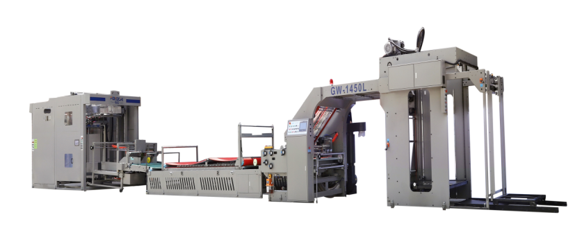 GW-1450L Automatic flute laminator machine production line