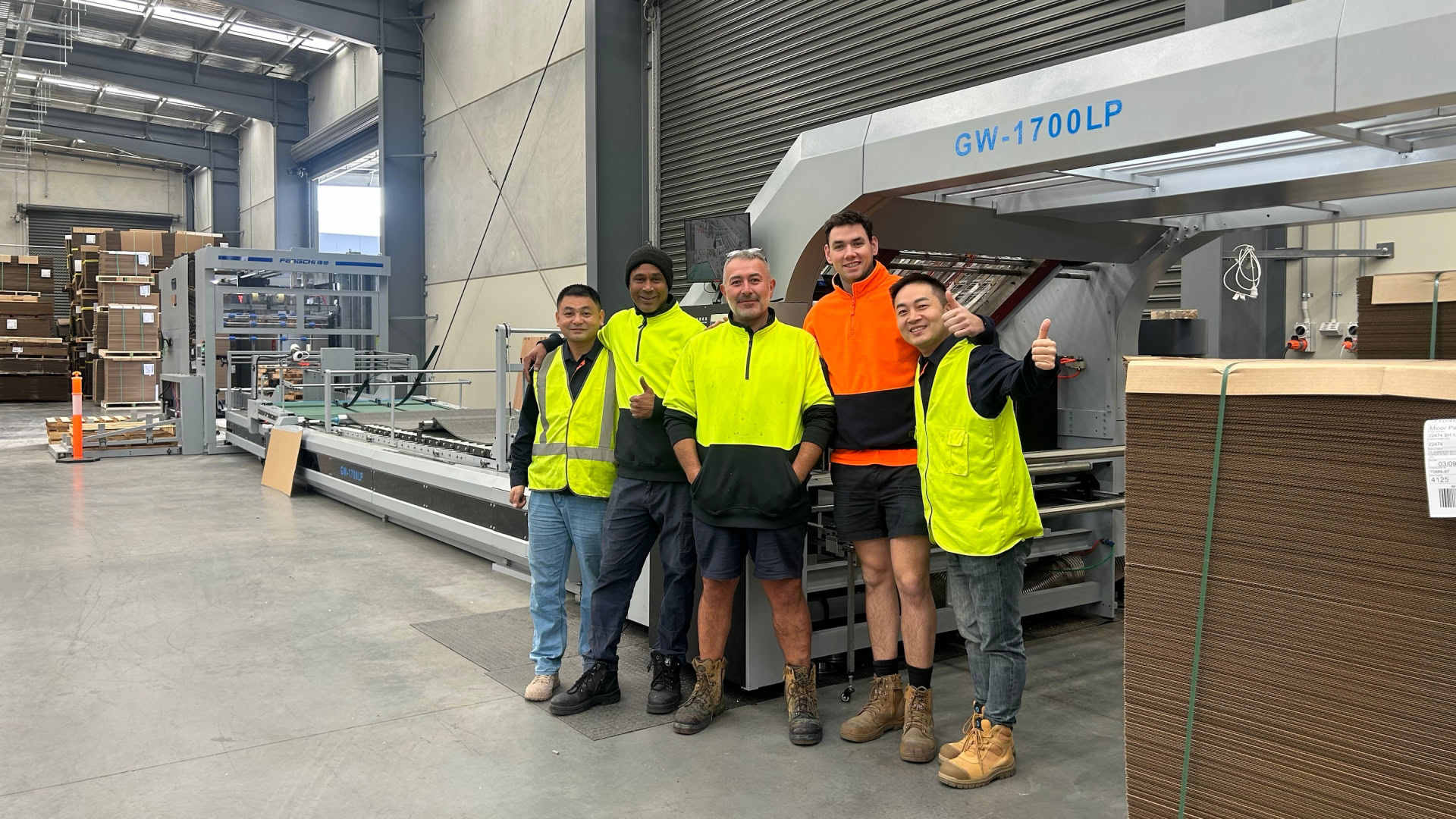 Successfully installed flute laminator in Australia